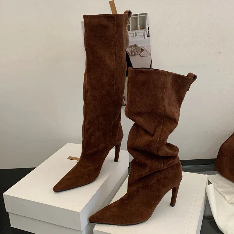 SEAME - Karyl Knee High Boots Coffee 36