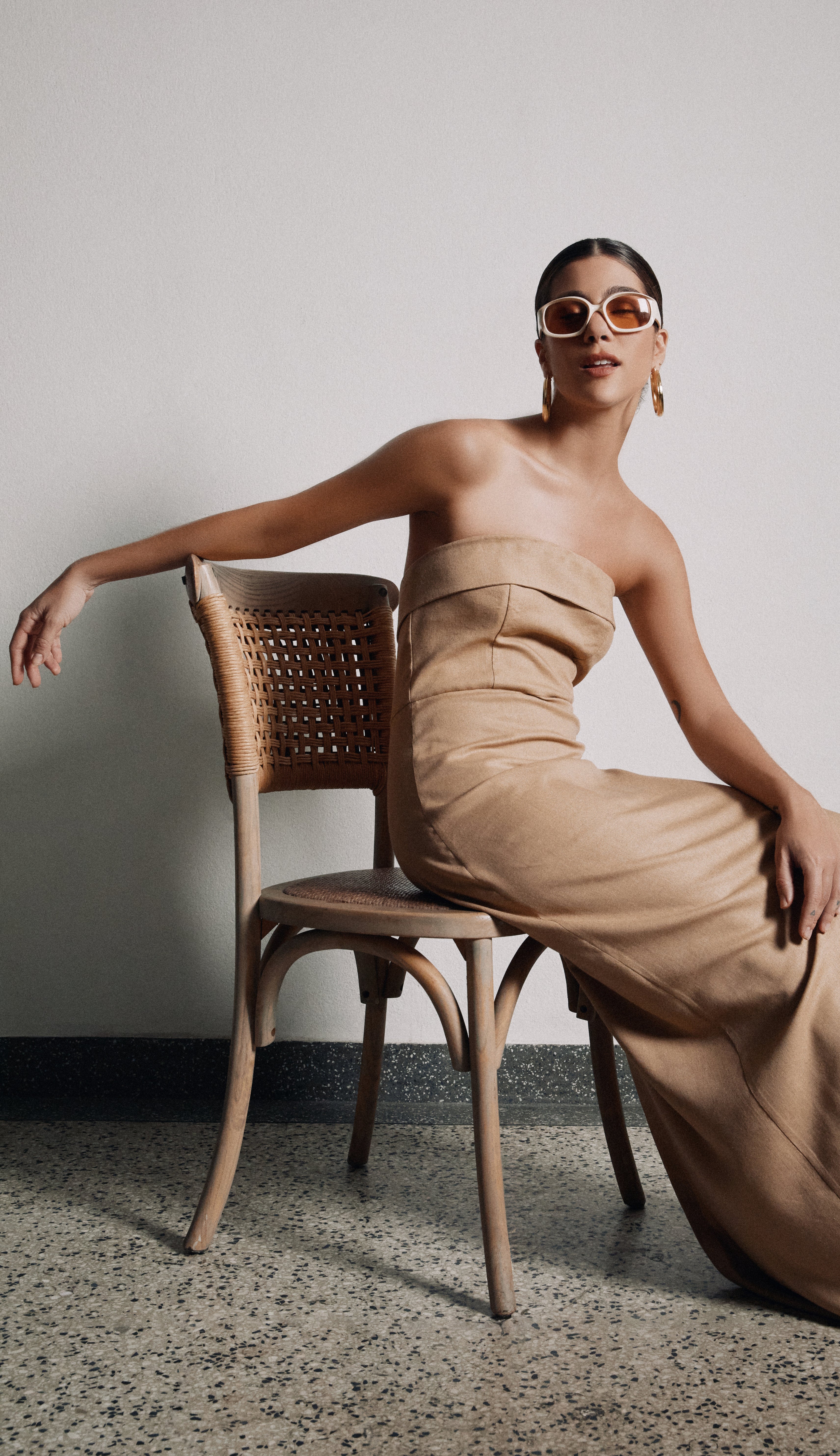 Vestido Luma Caqui