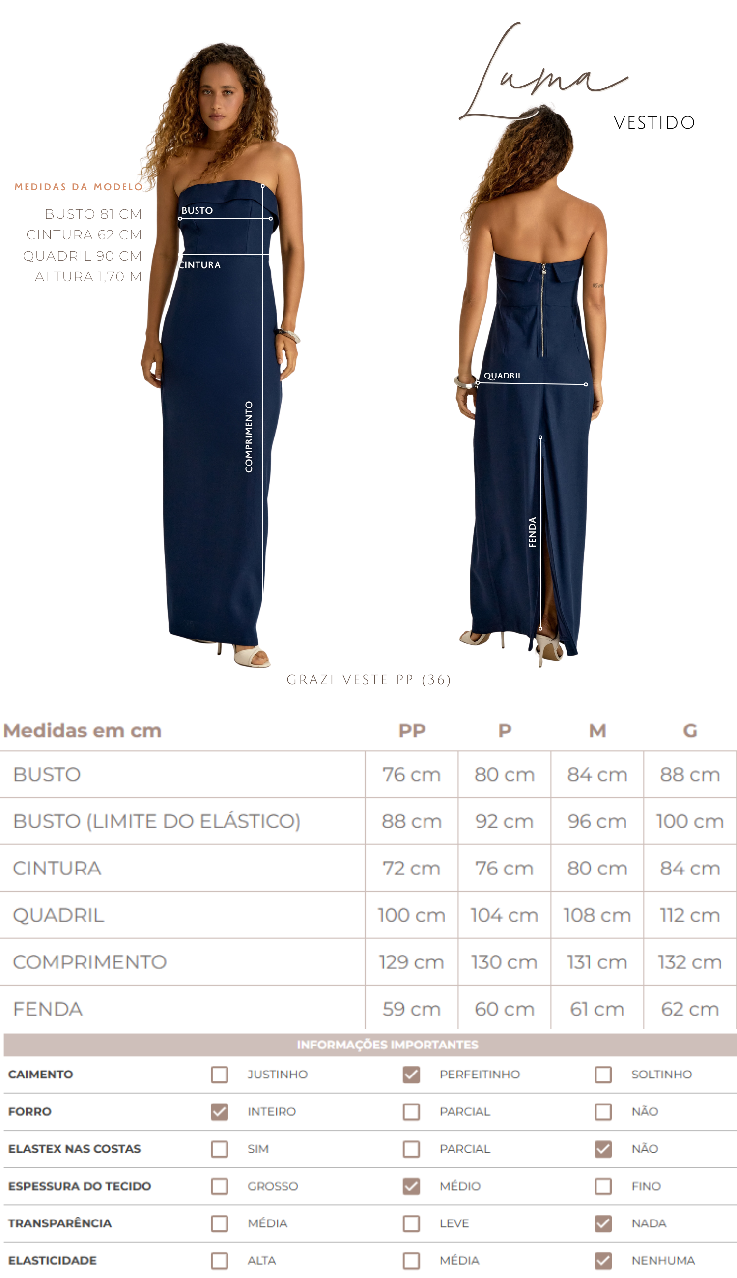 Vestido Luma Marinho