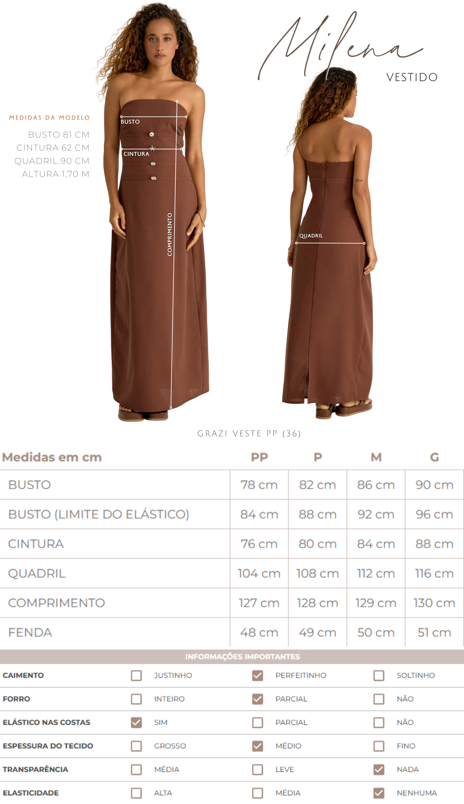 Vestido Milena Mocha