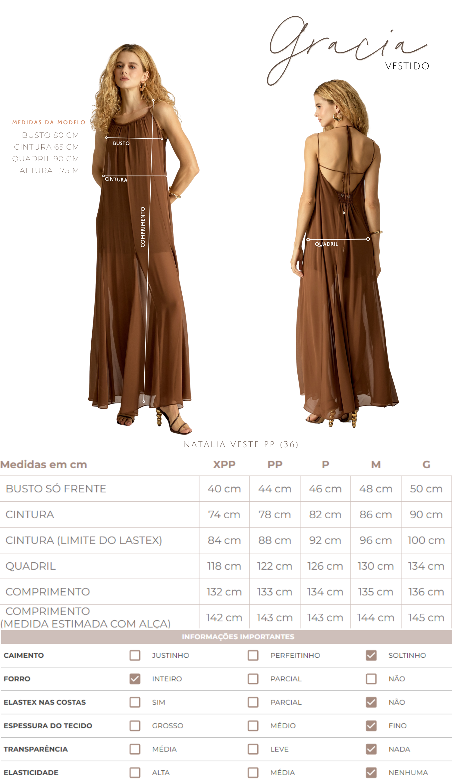 Vestido Gracia Café