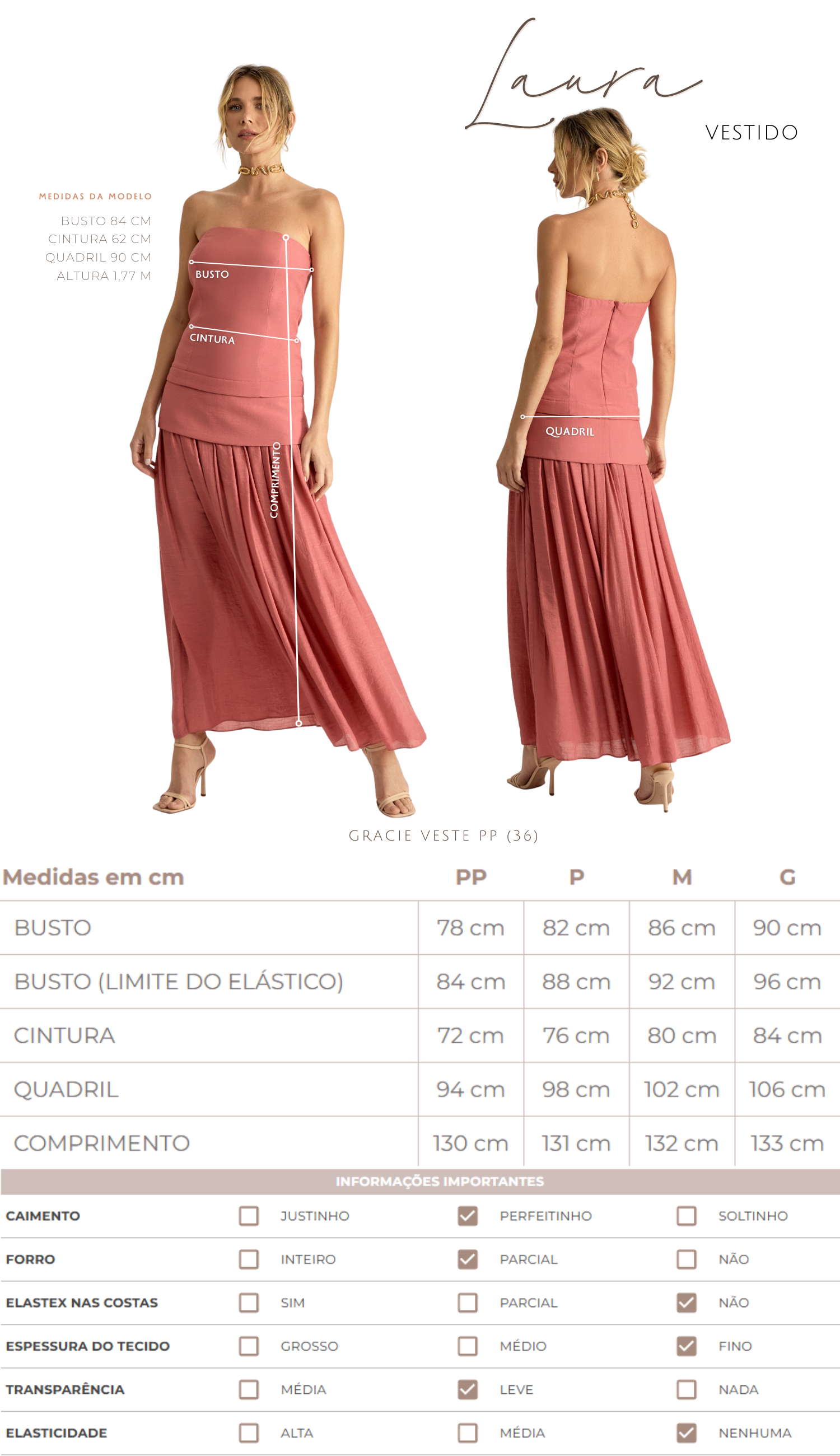 Vestido Laura Rosê