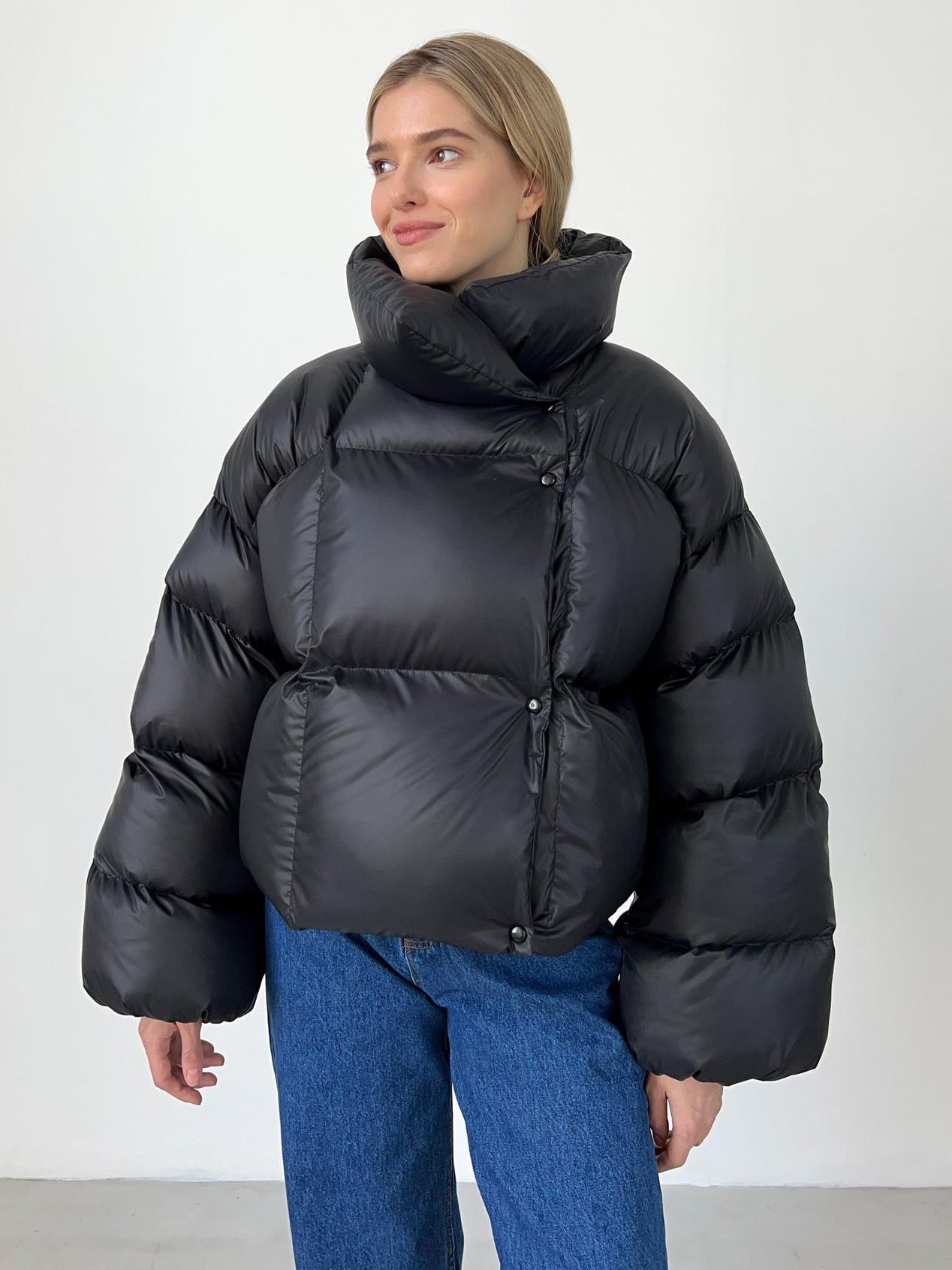 SEAME - Darcy Puffer Jacket Black L