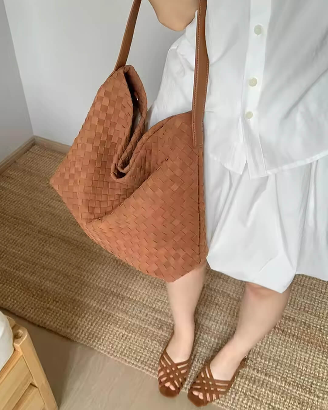 SEAME - Marceline Suede Tote Bag Brown Regular