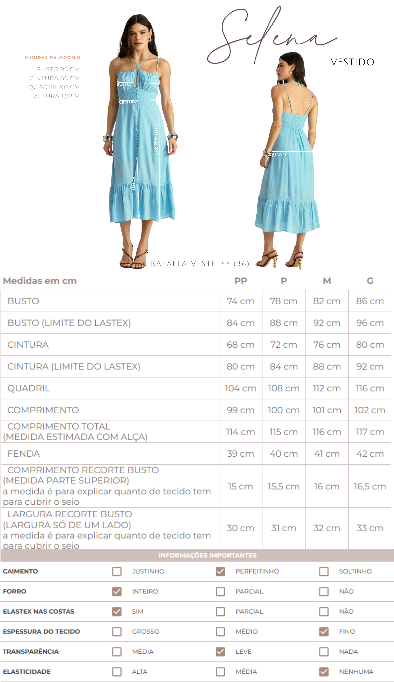 Vestido Selena Azul